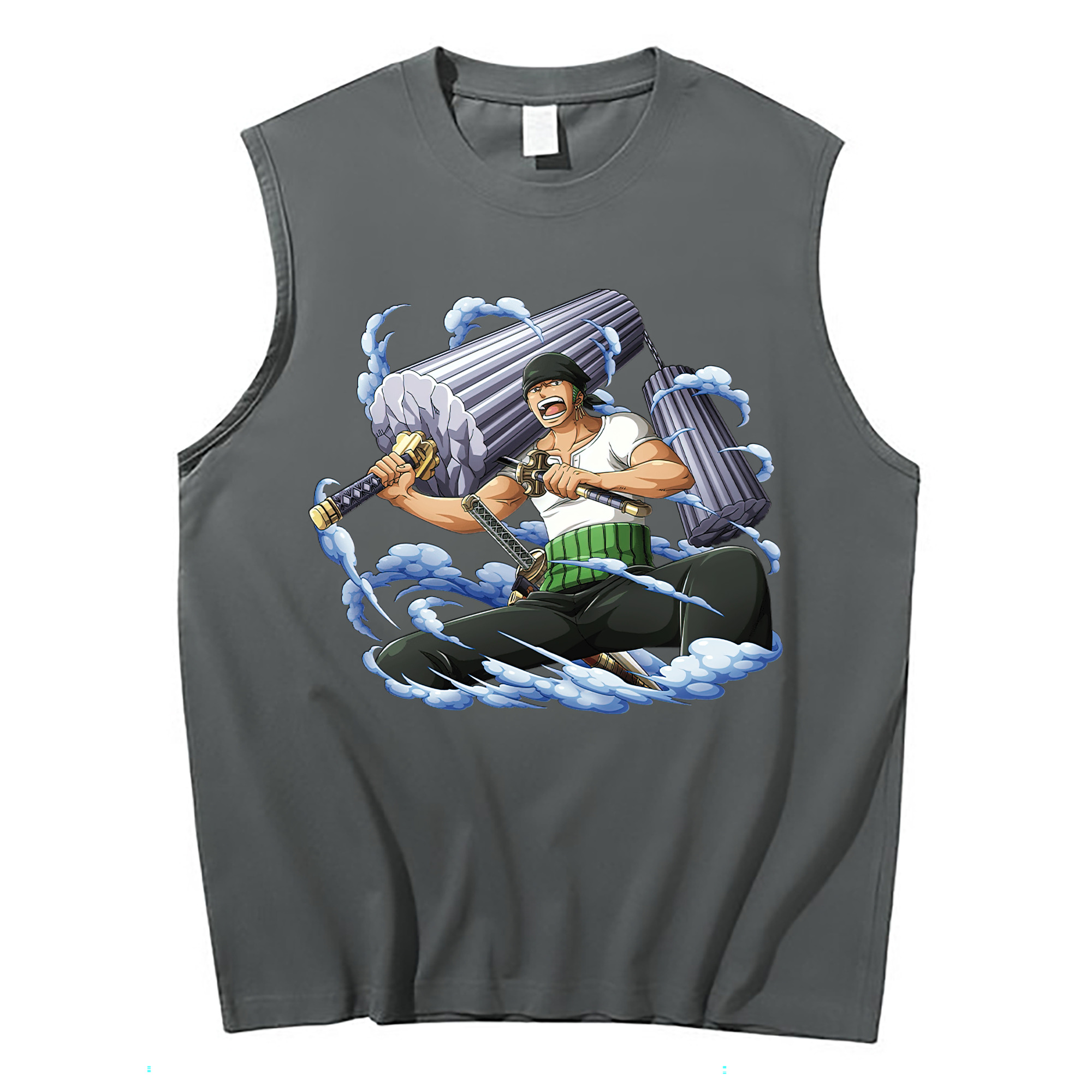 ワンピース ロロノア・ゾロ ONE PIECE Roronoa Zoro コットン100％タンクトップ（フロントプリント）
